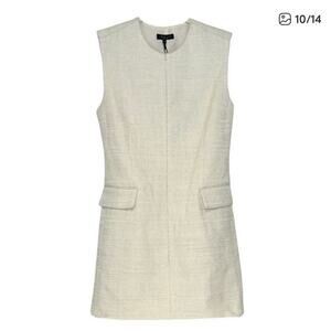Women’s rag & bone Roslyn Mini Shift Dress in Cream Tweed SZ 8